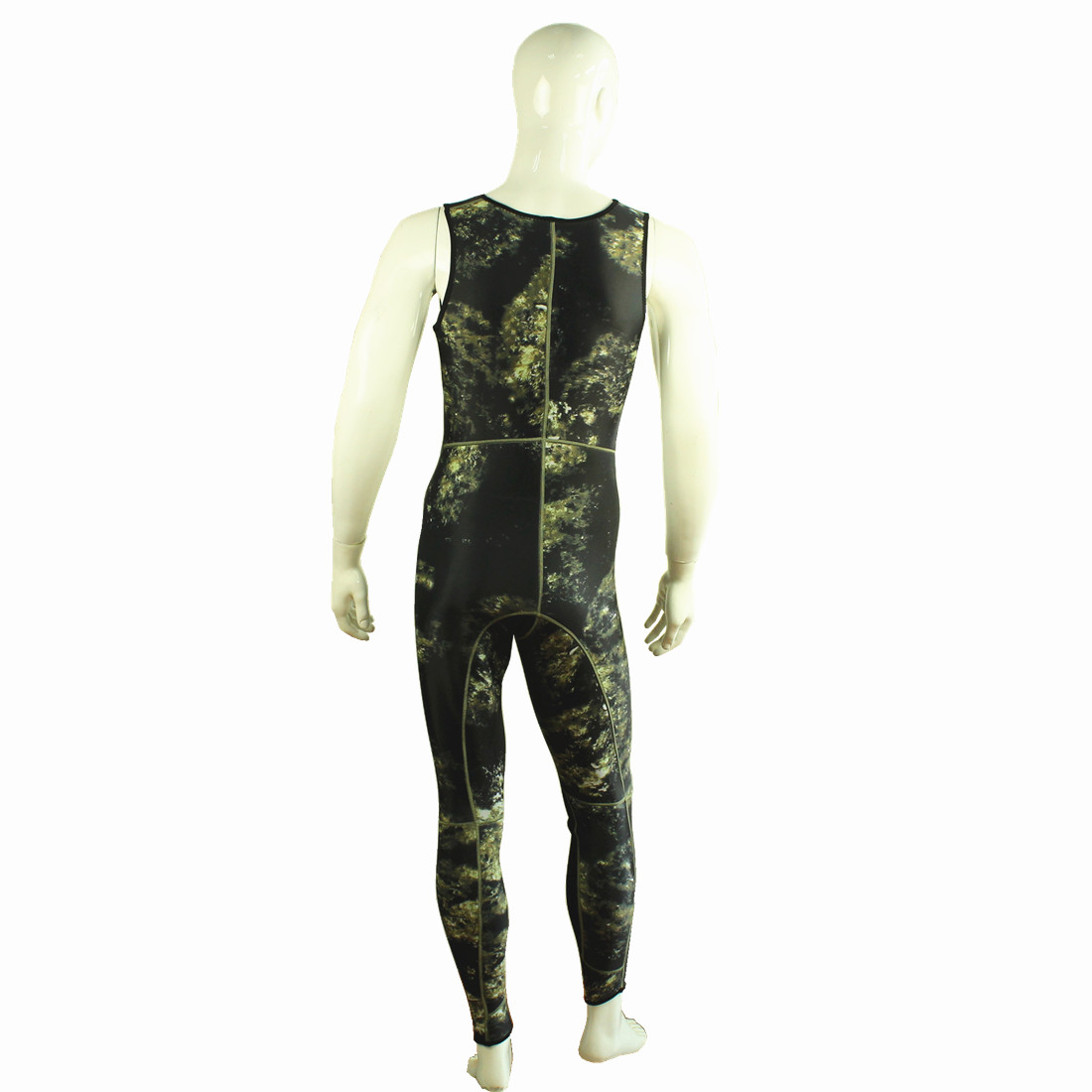 3MM Camouflage zweiteiliger Speerfischer-Neoprenanzug für Herren mit doppelten Nylon-Blindnähten