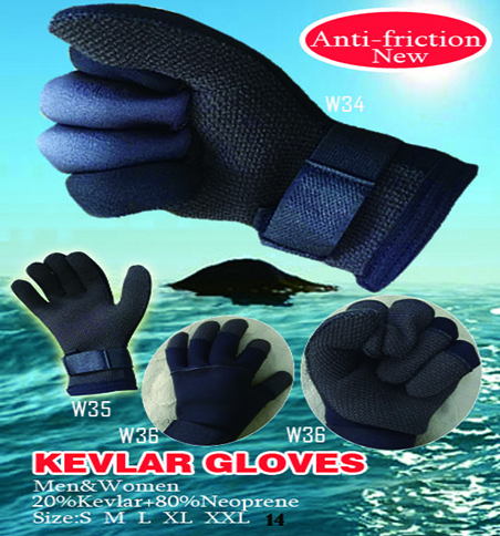 3 mm Neopren mit KEVLAR an Handfläche und Fingern für Tauchhandschuhe für Männer und Frauen