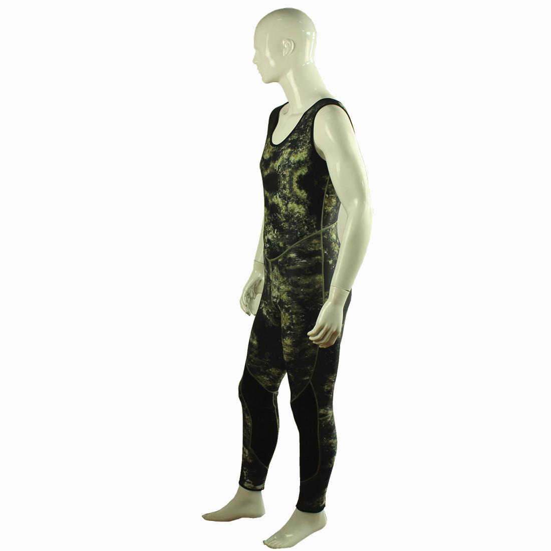 3MM Camouflage zweiteiliger Speerfischer-Neoprenanzug für Herren mit doppelten Nylon-Blindnähten