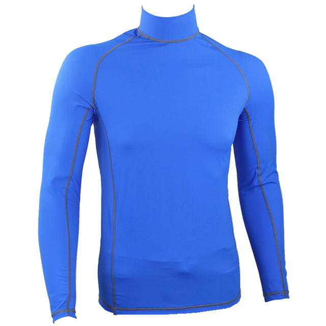 190 Sgm Polyester UV 50+ Langarm FÜR MÄNNER UND FRAUEN BLAU ROT WEIß FARBEN RASH GUARD